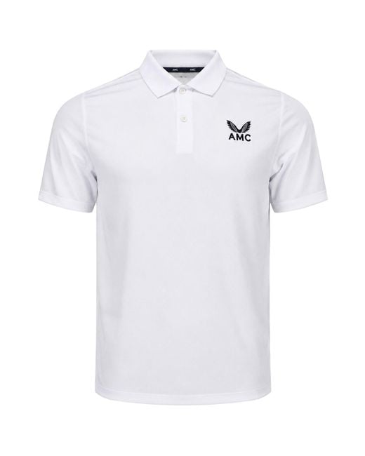 Castore White Amc Technical Tennis Polo Shirt for men