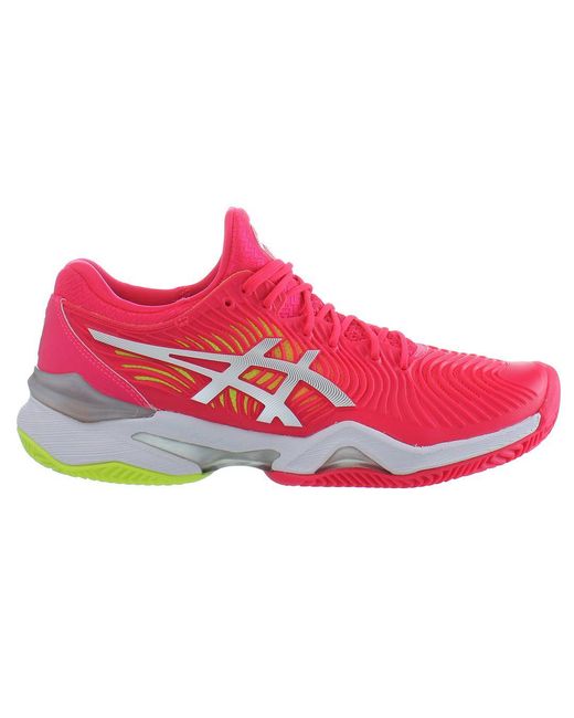 Asics Red Court Ff 2 Clay Trainers