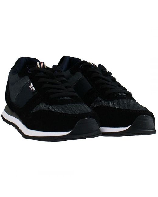Hackett Black Eyelet Trainers for men