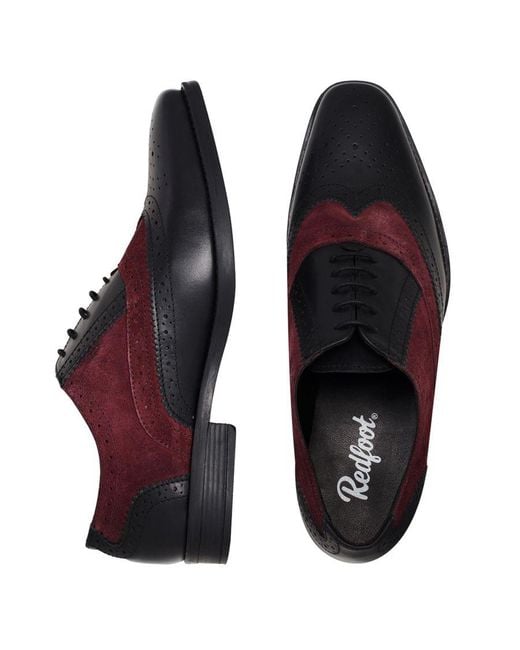 Redfoot Brown Jay Burgundy & Black Leather for men