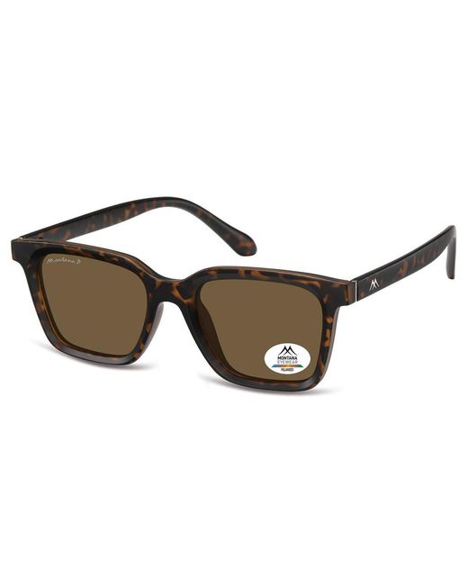 Montana Brown Square Matte Turtle Polarized Mp58