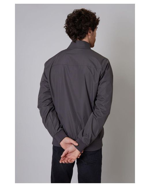Threadbare Gray Showerproof Harrington Jacket for men