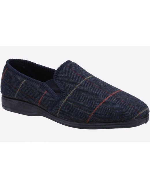 Fleet   Foster Blue Mitchell Slipper for men