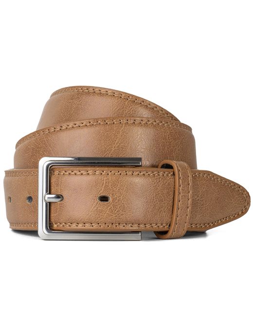 Woodland Leathers Brown Leather Lined Belt 1.25″ Classic With Buckle for men