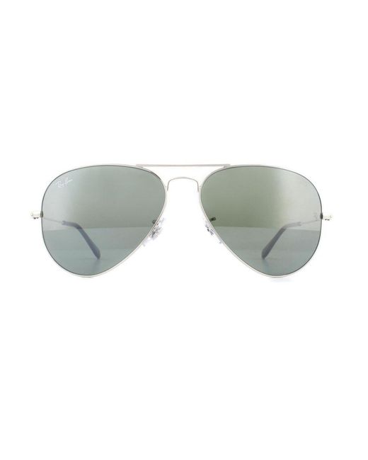 Ray-Ban Gray Sunglasses Aviator 3025 W3277 Mirror Metal