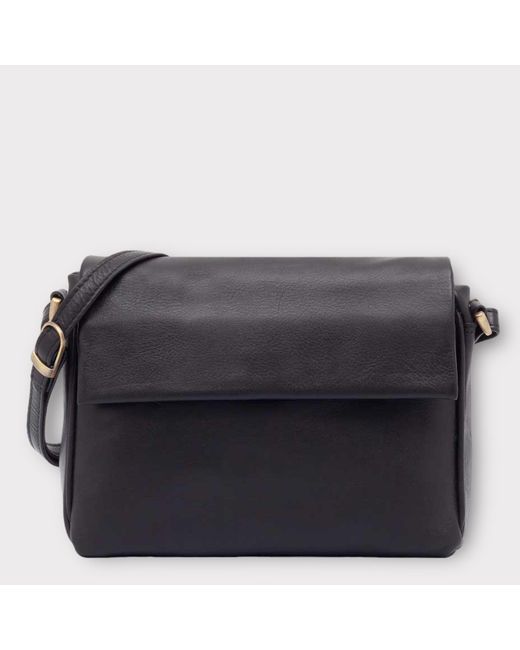 Lloyd Baker Black Gulmarg Leather Cross Body Bag