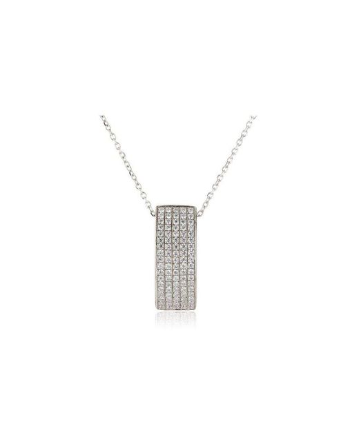 Orphelia White 925 Sterling Chain With Pendant