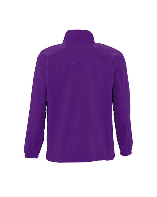 Sol's Purple North Full Zip Outdoor Fleece Jacket (Dark) for men
