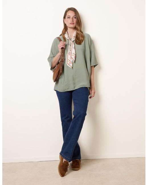 Blue Vanilla Natural Scarf Viscose Top