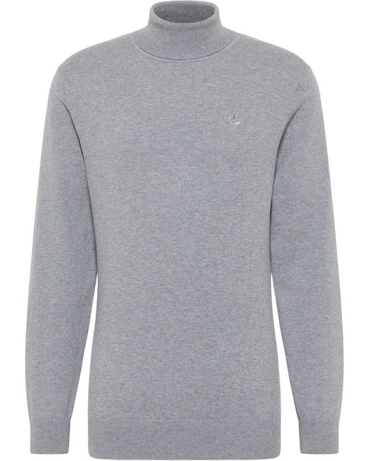 Dreimaster Trui Met Coltrui Licht Grijs Melange in het Gray voor heren