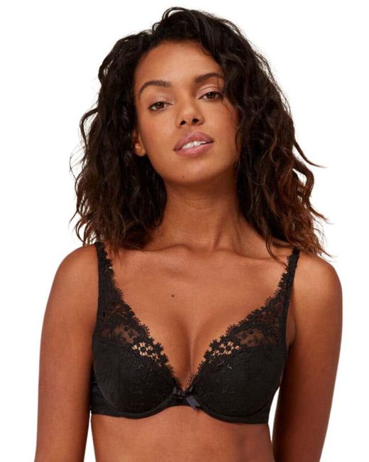 Simone Perele Black Wish Triangle Push Up Bra