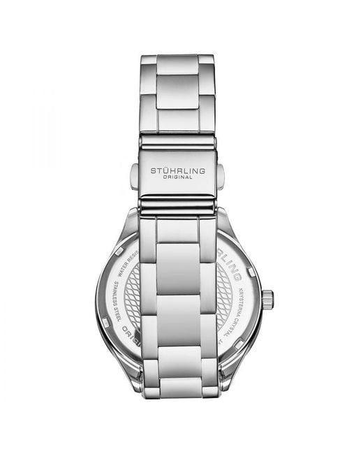 Stuhrling Blue Saylor 38Mm Mother Of Pearl Quartz 4019 Classic