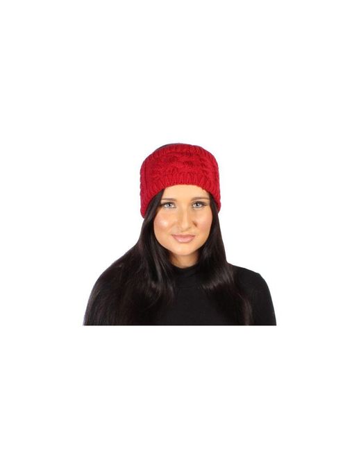 SVNX Red Cable Knitted Headband
