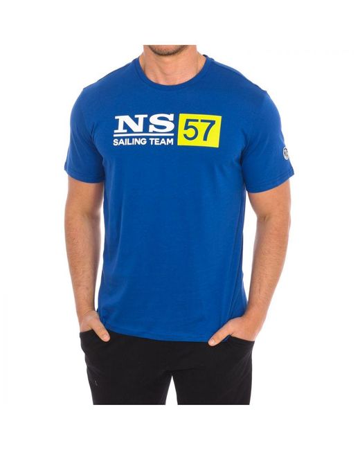 North Sails Blue Short Sleeve T-Shirt 9024050 for men