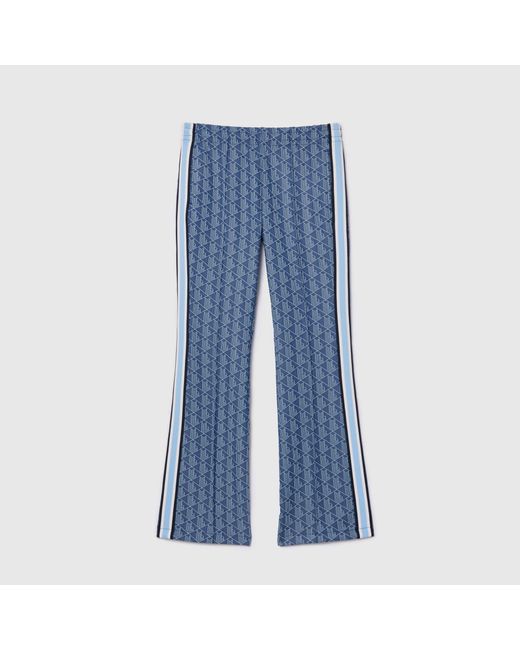 Lacoste Blue Flared Monogram Sweatpants