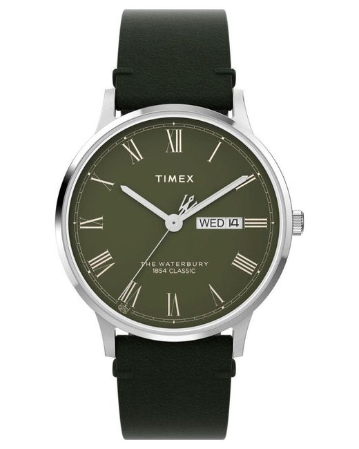 Timex Green Classic Watch Tw2W50500 Leather (Archived) for men