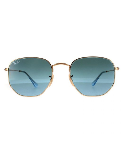Ray-Ban Blue Square Gradient Sunglasses Metal