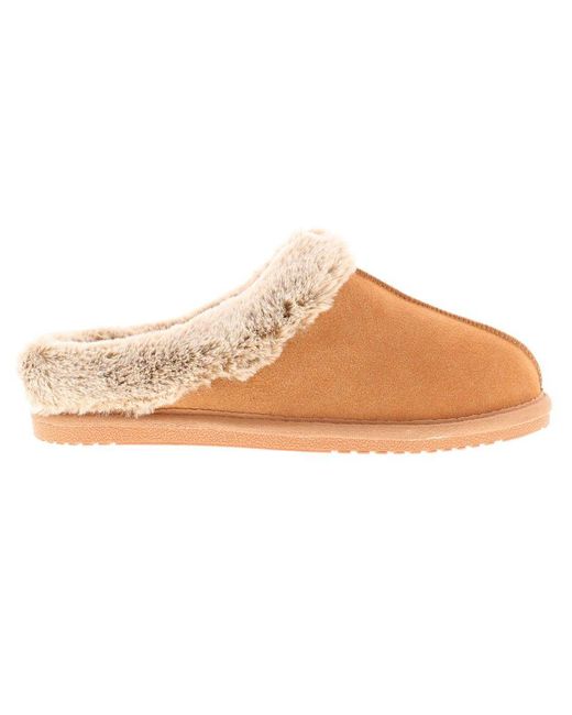Hush Puppies Natural Slippers Mule Amara Leather Leather (Archived)
