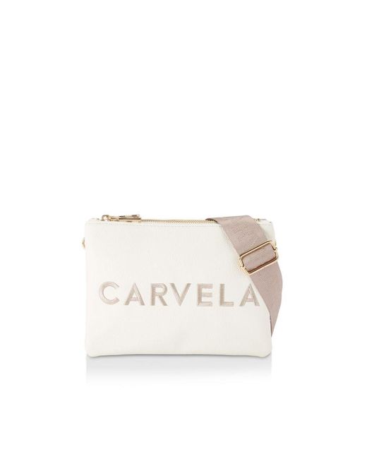 Carvela Kurt Geiger White Frame Double Pouch Bag