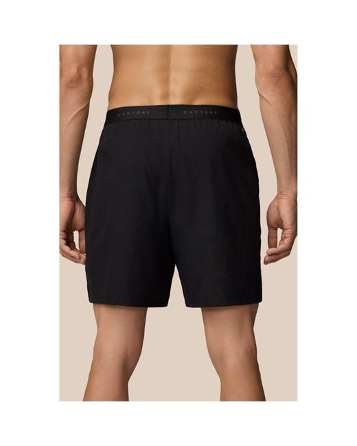 Castore Black Branded Elastic Shorts Knee-Length for men