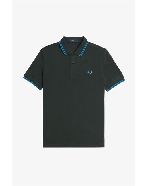Fred Perry Black Twin Tipped Polo Shirt for men