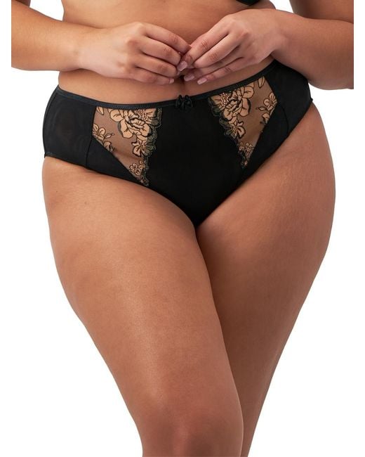 Elomi Black Teagan High Leg Brief