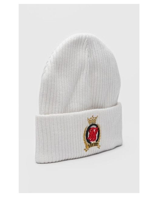 Siksilk White Accessories Crest Beanie for men