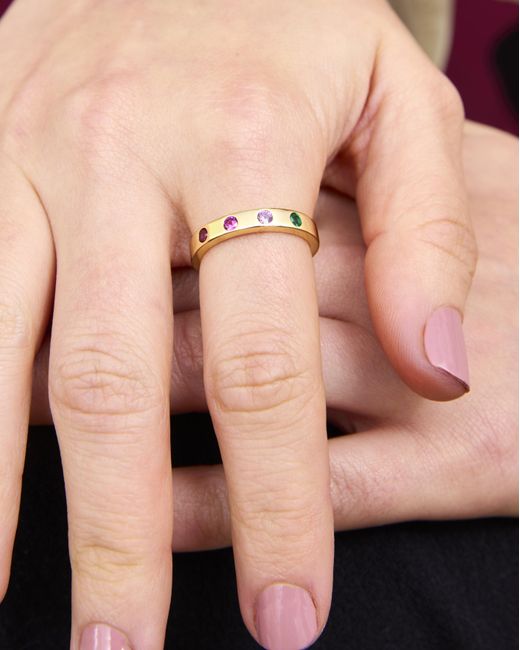 The Jewellery Stockroom Natural Plated Multi Cz Ring