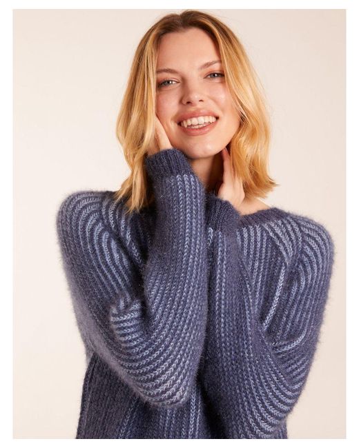 Blue Vanilla Blue Vanilla Brushed Two Tone Fluffy Jumper