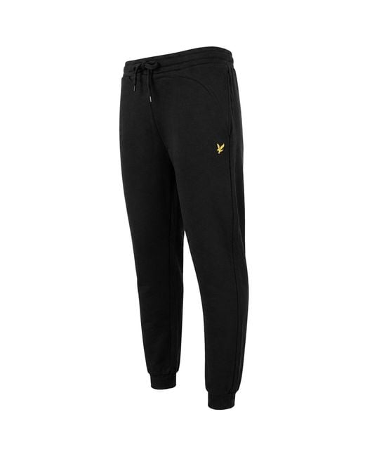 Lyle & Scott Black Slim Fit Track Pants for men