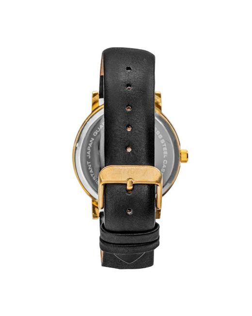 Simplify Metallic The 7000 Leather-Band Watch