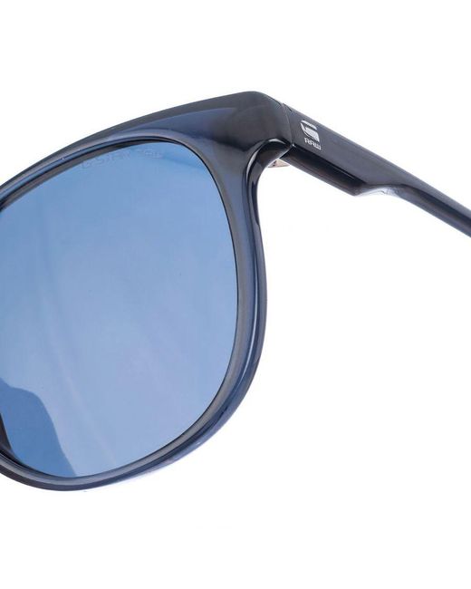 G-Star RAW Blue Gs638S Rectangular Shaped Acetate Sunglasses