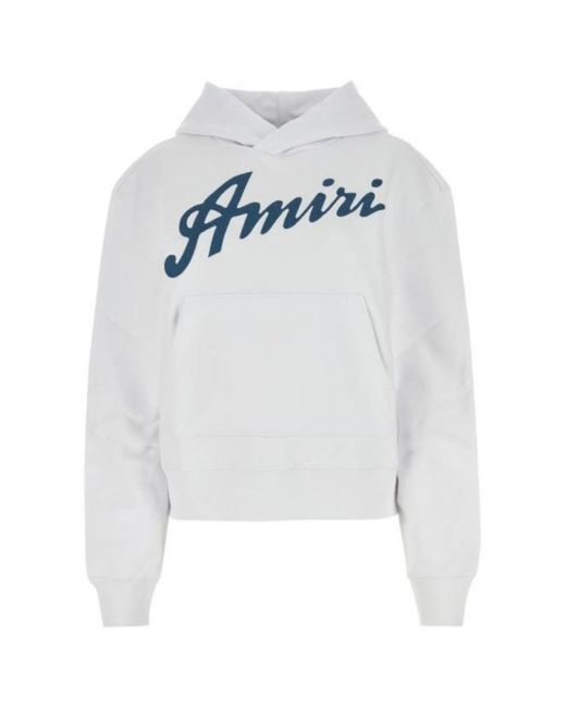 Amiri White California Hawaiian Design Hoodie Cotton