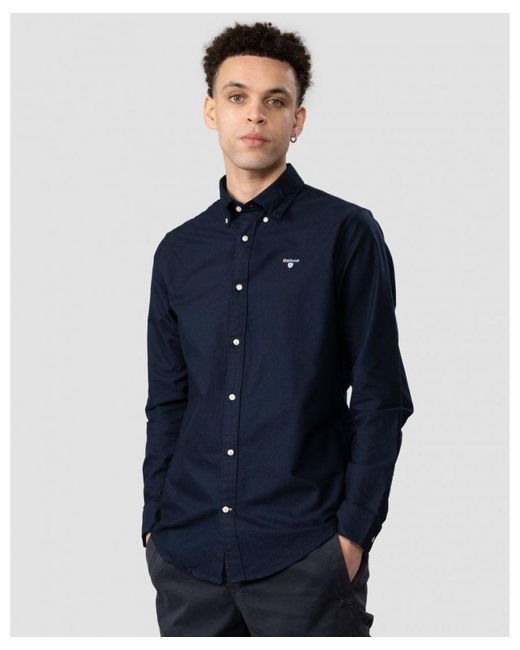 Barbour Blue Oxtown Long Sleeve Tailored Shirt for men