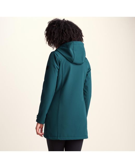 TOG24 Blue Keld Long Shower Resistant Hooded Softshell Jacket