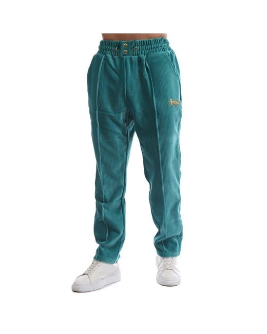 Avirex Green Cypress Ribbed Straight Track Pants for men