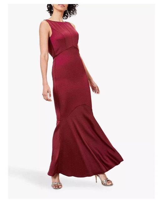 Oasis Purple Satin Mermaid Maxi Dress