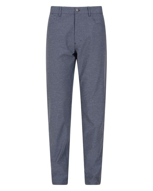 Mountain Warehouse Blue 'Crusade' Commuter Trouser Water Resistant Comfortable Stretchy Pants Nylon for men