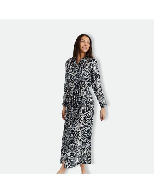 Panos Emporio Gray Zebra Ismene Dress