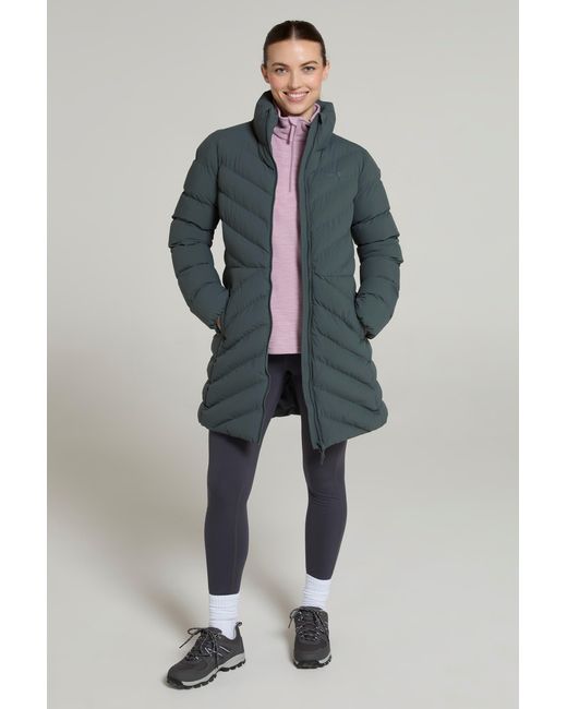 Mountain Warehouse Blue 'Anmore' Padded Jacket Water Resistant Everyday Coat