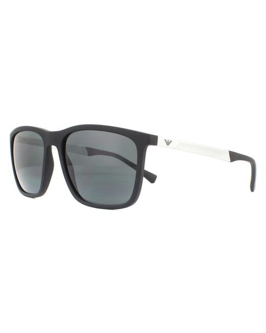Emporio Armani Black Sunglasses Ea4150 506387 Rubber for men
