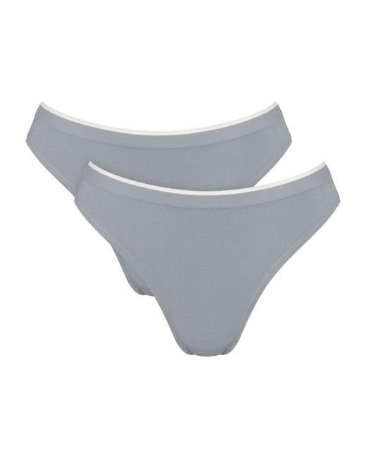 Sloggi Gray Go Sense High Leg Briefs (2 Pack)