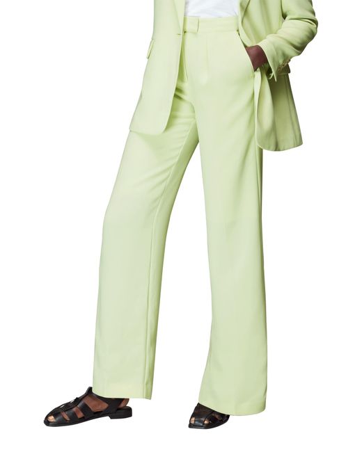 Whistles Green Bella Pleat Front Trouser