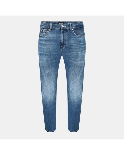 Boss Blue Delaware Slim Fit Five Pocket Jeans for men