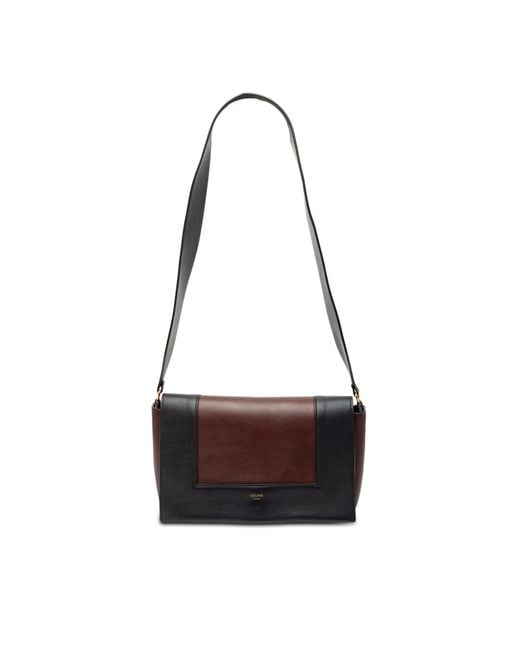 Céline Brown Pre-Owned Medium Shiny Smooth Calfskin Frame Shoulder Bag
