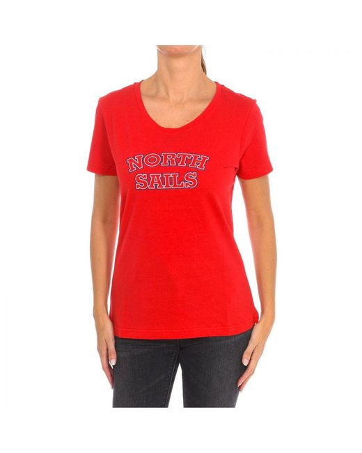 North Sails Red Womenss Short Sleeve T-Shirt 9024320