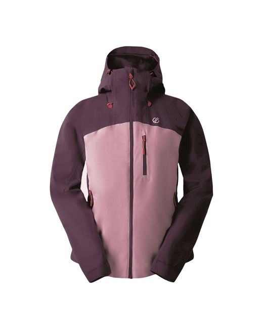 Dare 2b Purple Ladies Torrek Ii Colour Block Waterproof Jacket (Deep Plum/Lilas)