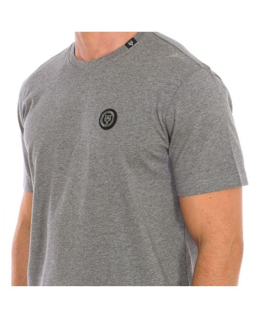 Philipp Plein Gray Tips404 Short Sleeve T-Shirt for men