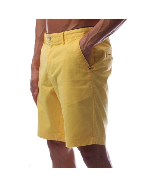 Boss Yellow Slice Chino Shorts, Fabric for men