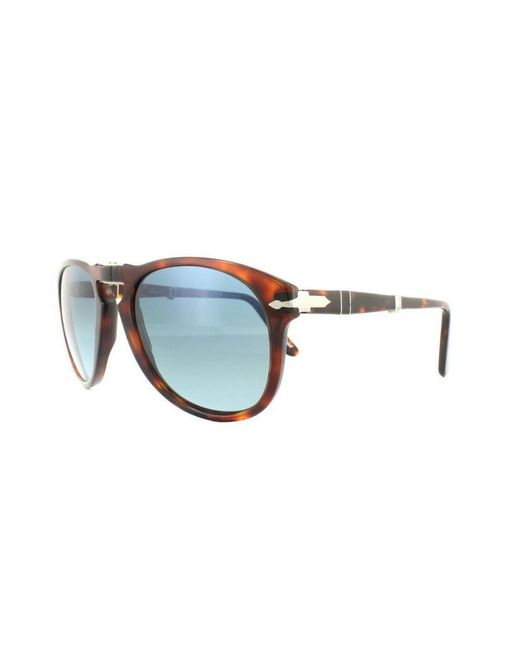 Persol Blue Aviator Havana Gradient Polarized Sunglasses for men